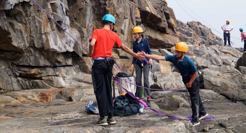 rock climbing camp in maine